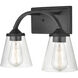 Josleen 2 Light 14 inch Matte Black Vanity Light Wall Light